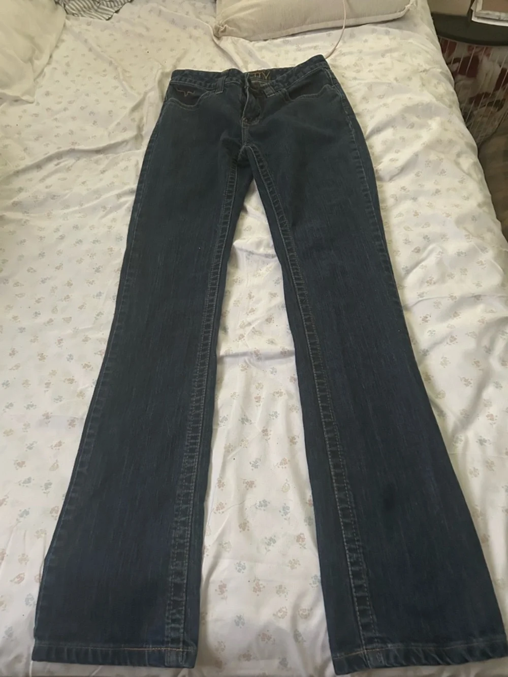 Kimes Ranch Women's Dark Blue Flare Jeans - Picture 4 of 4